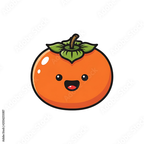Cute Persimmon Cartoon. (1)