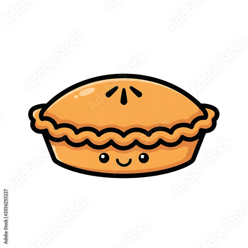 Cute Pie Cartoon.