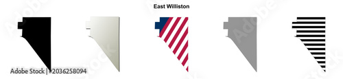 Photos East Williston (Florida) blank outline map set