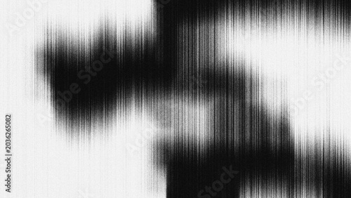 Bild auf Leinwand Abstract black and white glitch texture with vertical motion blur lines backgrou