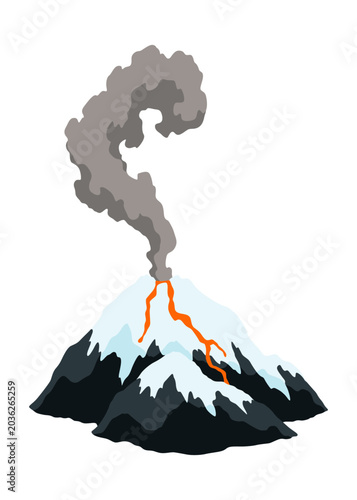 Canvas Print Volcano icon
