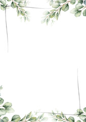 frame of green leaves
