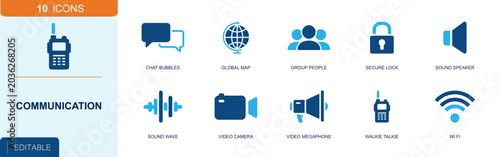 Photos Communication icon set