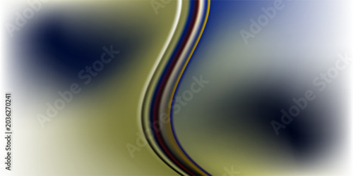 Abstract Fluid Wave Gradient Background With Soft Blue Green Hues and Curved Stripes