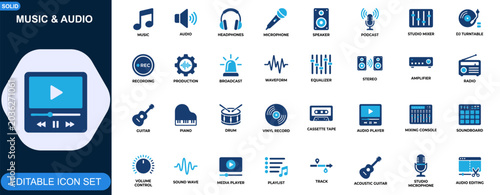 Foto Music and Audio Icon Set