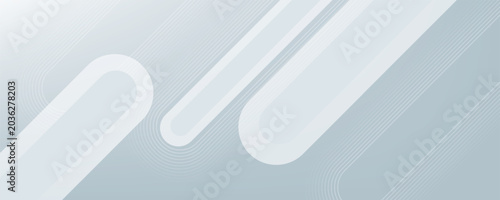 White Minimal Abstract Background. Modern shiny white diagonal rounded lines pattern. Minimal geometric.