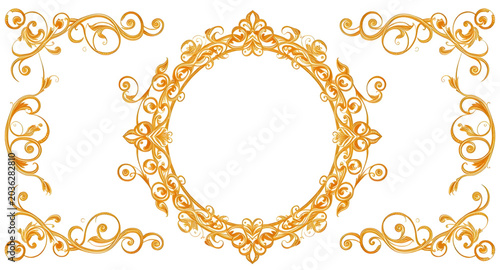 Obraz na plátne prestige, goldframe, circularframe, ornategold, legacy, achievement, luxury, ele