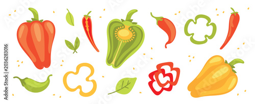 Photos Fresh flat peppers part