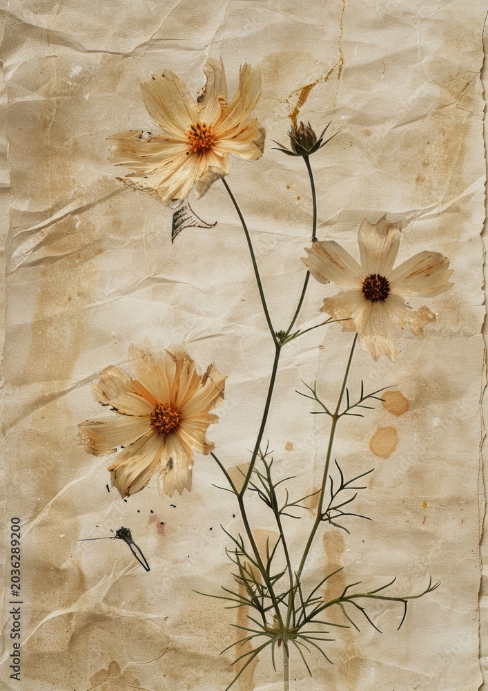 Obraz premium Cosmos flower asteraceae graphics.