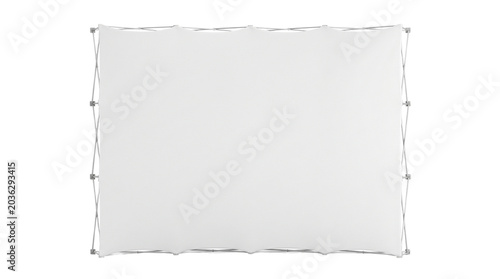 Foto Blank white tension fabric pop up display frame