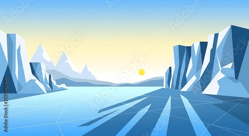 Modern city skyline at sunrise with futuristic architecture.