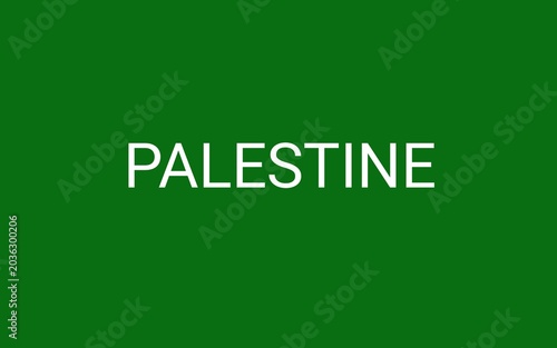 success word on green background 'Palestine'
