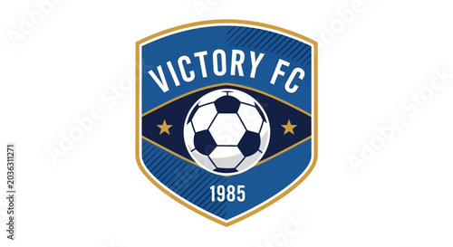 Soccer team logo with a soccer ball and the year 1985.