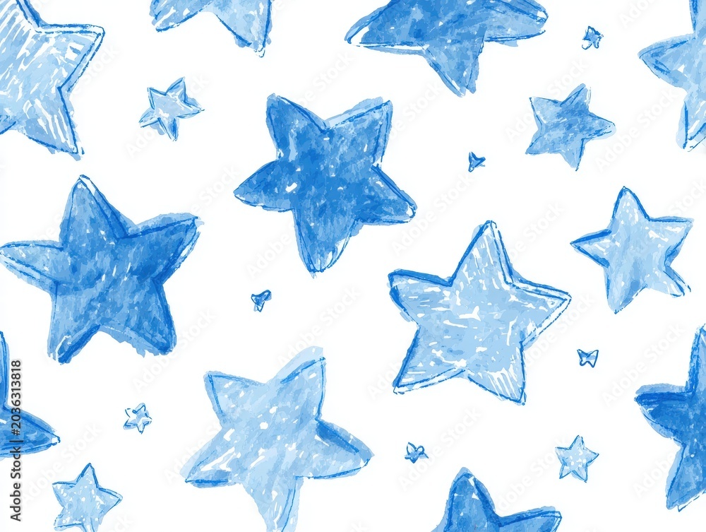 Obraz premium Blue Star Pattern for Creative Designs