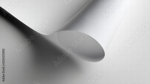 Minimalist Paper Roll Art with Elegant Shadows