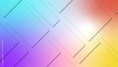Abstract geometric gradient background with soft pastel overlapping rectangle shapes