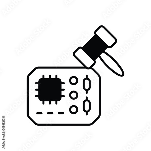 Εκτύπωση καμβά Detailed illustration of AI regulation principles, legal frameworks, and policy development to govern artificial intelligence and machine learning technologies