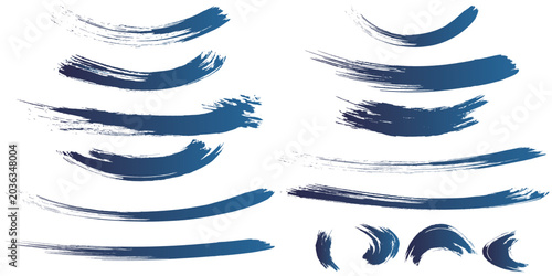 Japanese Ink Brush Stroke Vector Set