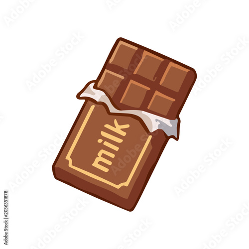 Chocolate Milk Bar Candy Sweet Treat.