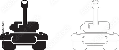 Canvas Print tank icon illustration, vector