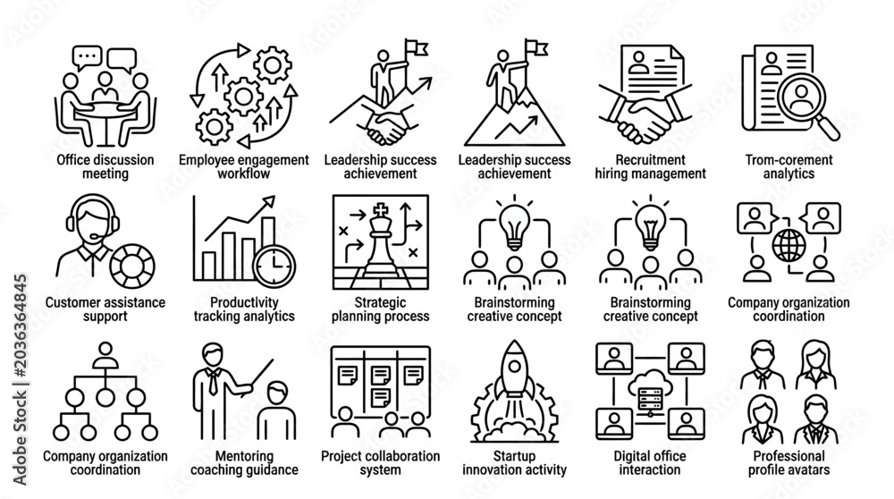 Obraz premium Business icons for professional use.