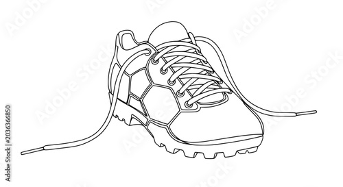 Soccer Cleat Outline Drawing