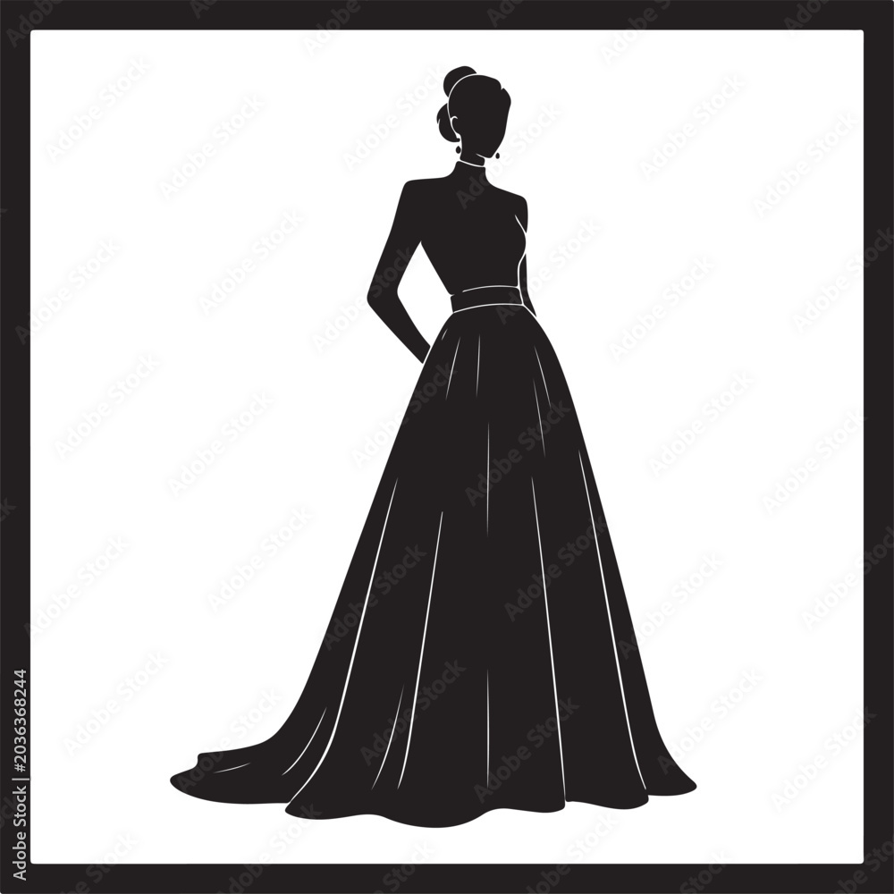 Fototapeta premium Timeless fashion form silhouette