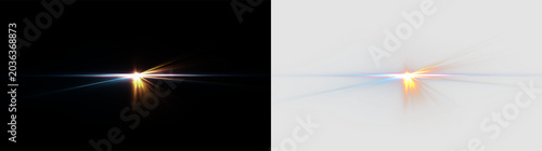 Light burst isolated on transparent and black background, showcasing bright colors and lines, perfect for digital art and design applications, light overlay, PNG