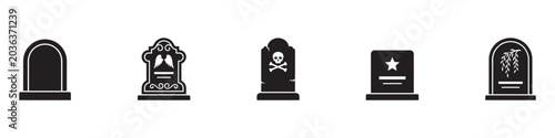Konstfotografi Gravestone icon set