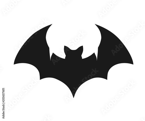Bat icon. Flying Bat illustration on transparent background. 




