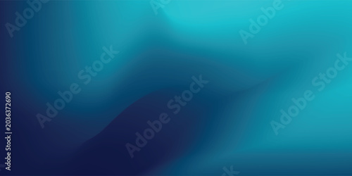 Bild auf Leinwand Dynamic abstract light waves in cyan and teal colors over dark blue background,