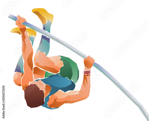 Tableau sur toile Pole Vaulter