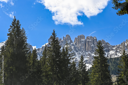 Fotografía Dolomiten, Latemargruppe, Latemar, Latemarspitze, Karersee, Lago di Carezza, Ber