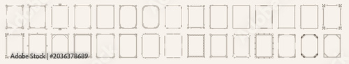 Set of decorative frames. Vintage or retro frames border. Frames collection. Calligraphic frames. Vector illustration.