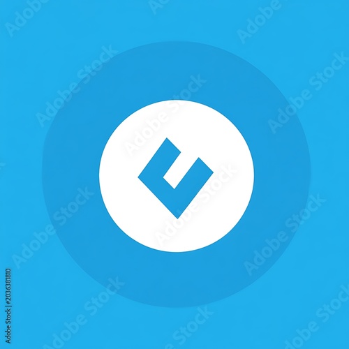 Simple, Circular App Icon with White Letter