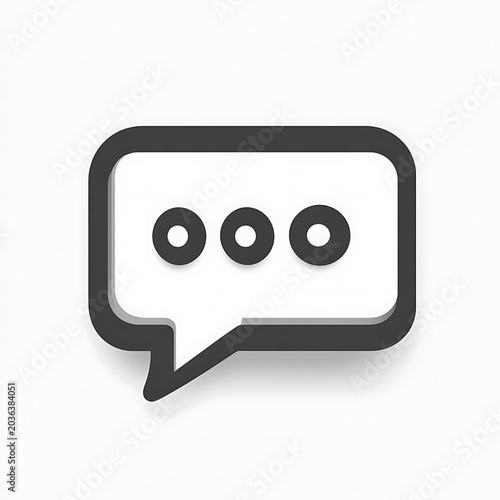 Simple rounded speech bubble icon with three dots
