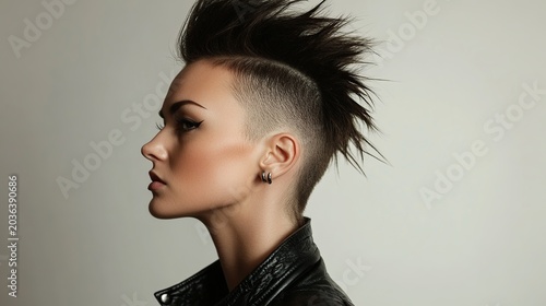 Stylish Punk Rock Mohawk Hairstyle: A Bold and Edgy Look