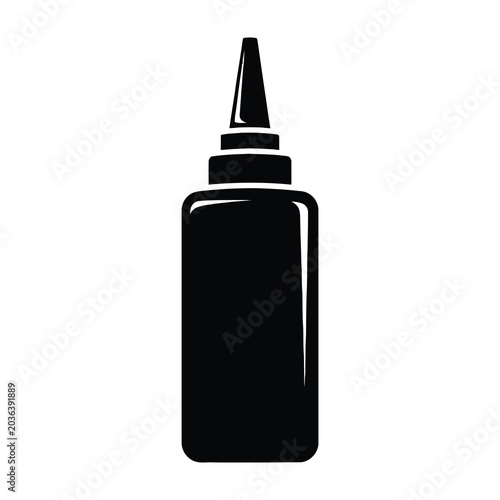 Photography Black bottle with nozzle