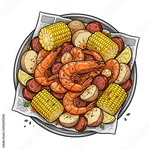 Cajun Seafood Boil platter