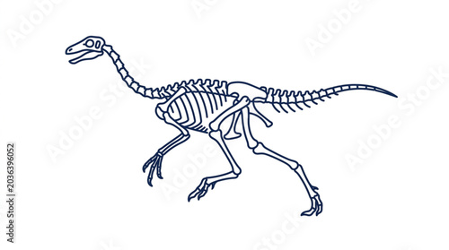 Φωτογραφία Dinosaur skeleton illustration scientific depiction of ancient creature
