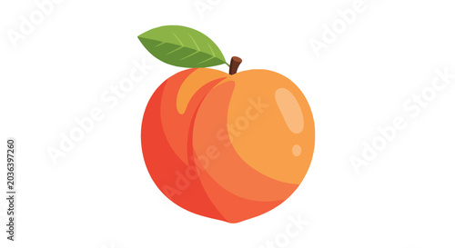 Stylized peach fruit pattern with vibrant halftone colors