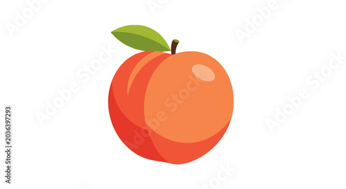 Minimalist peach fruit border with artistic dotted pattern