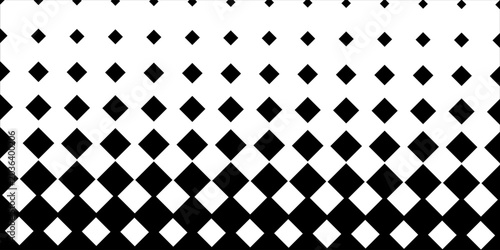 Abstract black and white halftone diamond pattern with gradient transition effect. Vektor ini cocok untuk web, presentasi, iklan, teknologi, sport dan lain-lain
