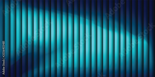 Cyberpunk-inspired vertical light panels, glowing blue and aqua light, immersive digital art,