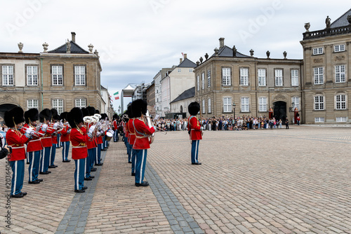 Fotografie Royal Guards standing in formation during King Frederik X birthday celebration a