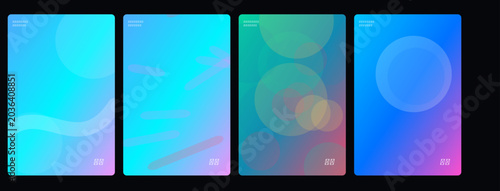 Canvastavla Vibrant abstract backgrounds showcase colorful gradient patterns on screens