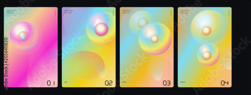 Vibrant colorful gradient bubbles float gently in a digital artwork canvas