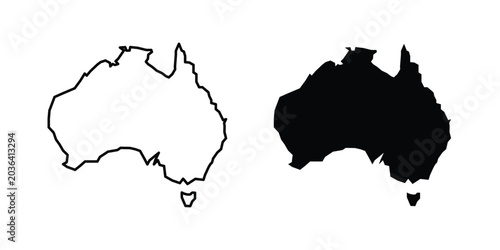 Tableau sur toile Australia map icon