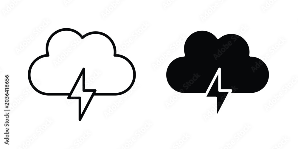 Obraz premium Thunderstorm icon