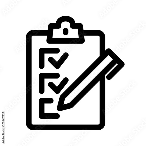 Check List Icon Line Design Style